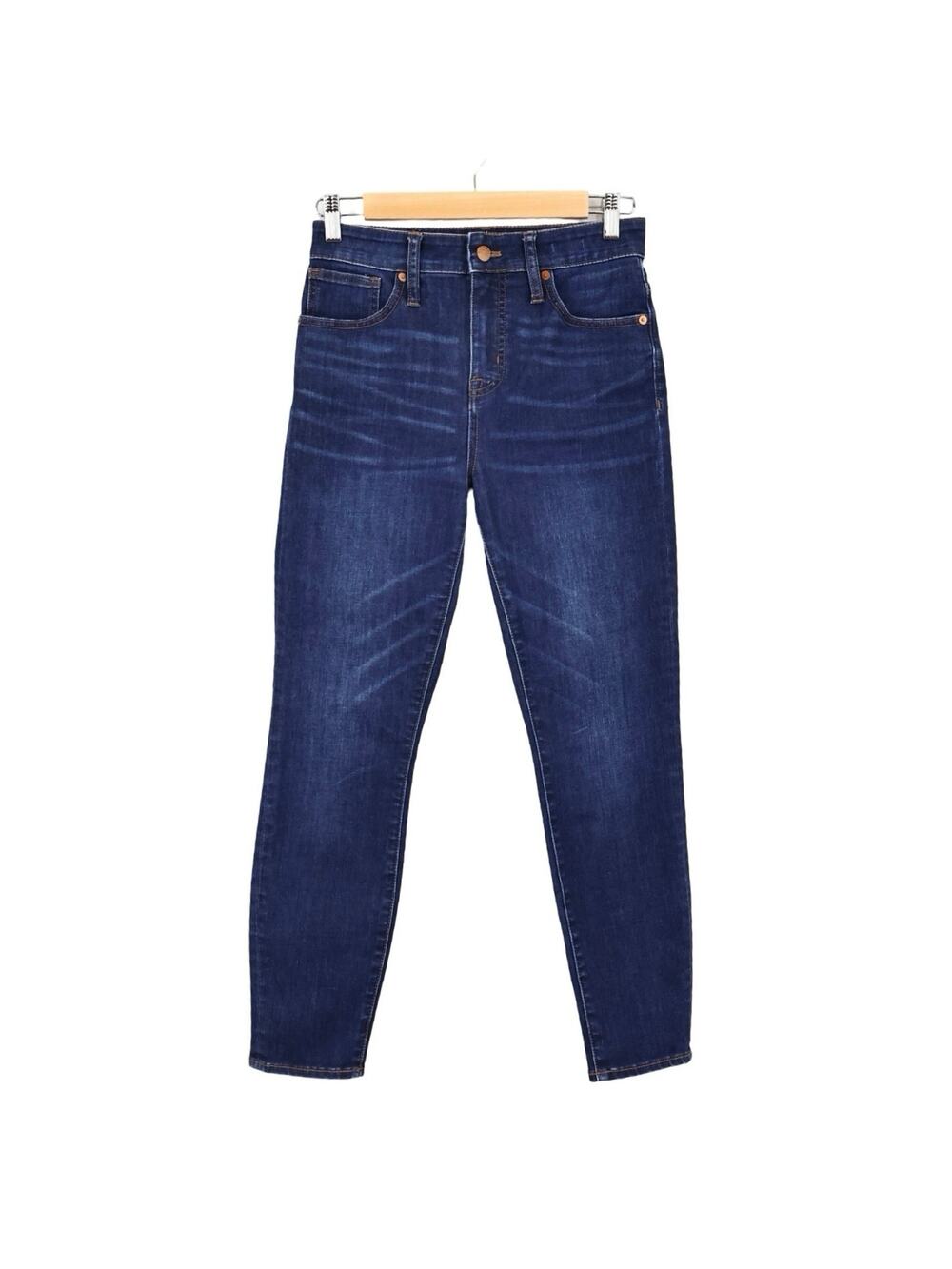 Madewell The Petite Curvy High-Rise Skinny Jeans in Dark Indigo Blue Size 26 P